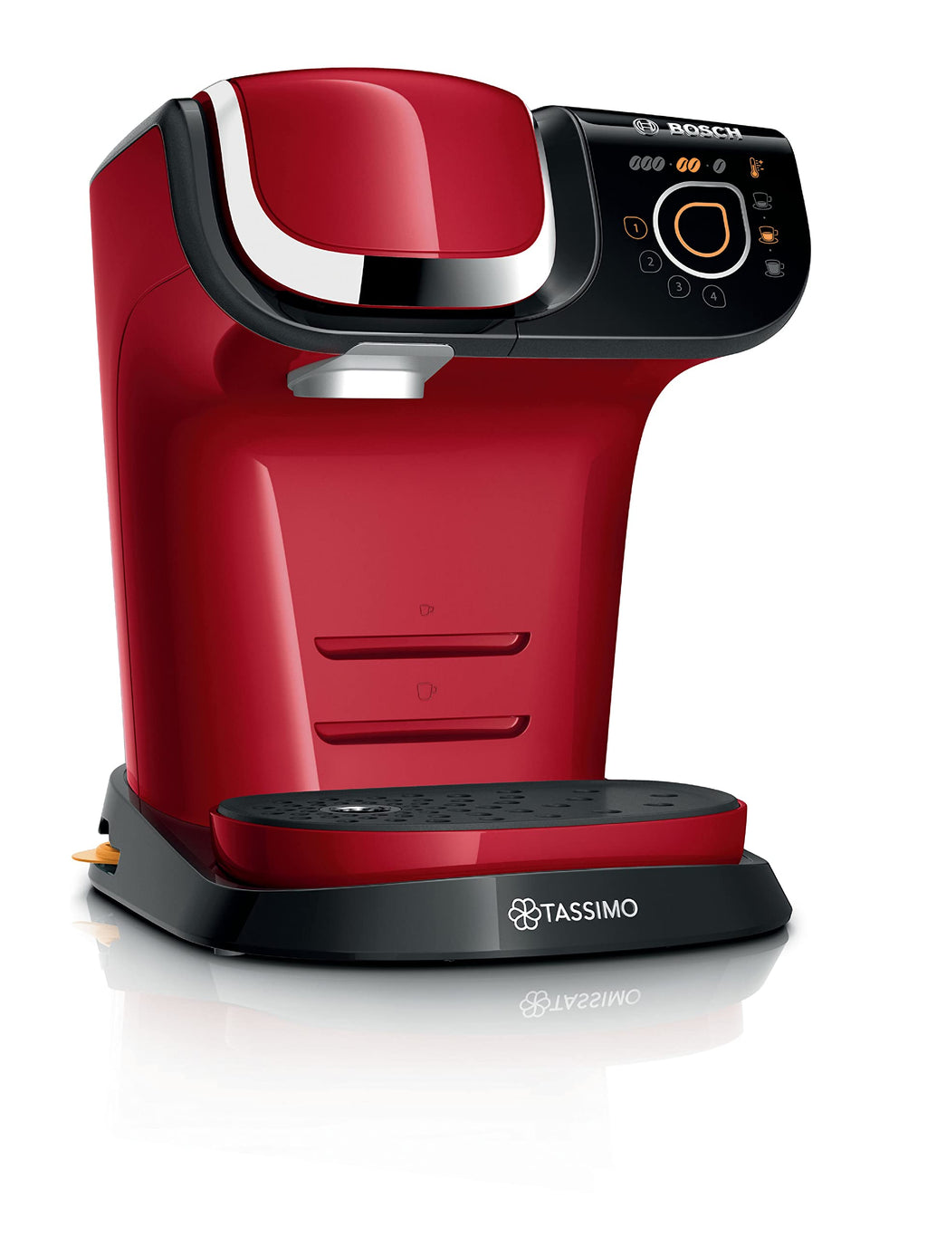 Tassimo My Way TAS6503 – Cafetière à Dosettes Multi-Boissons, Rouge
