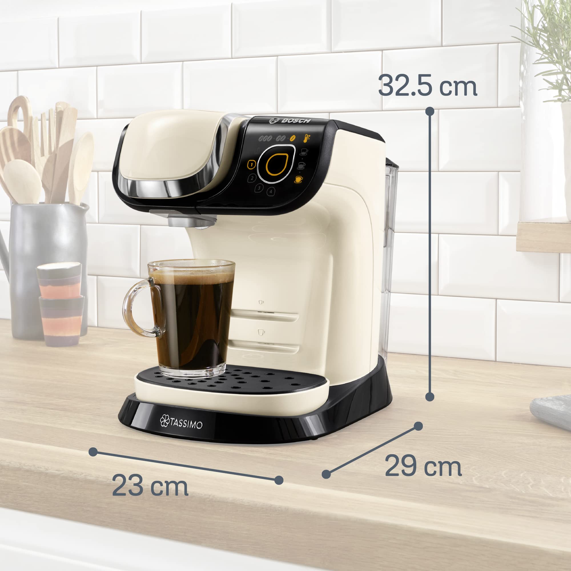 Tassimo My Way TAS6502 – Cafetière à Dosettes Multi-Boissons, Noir