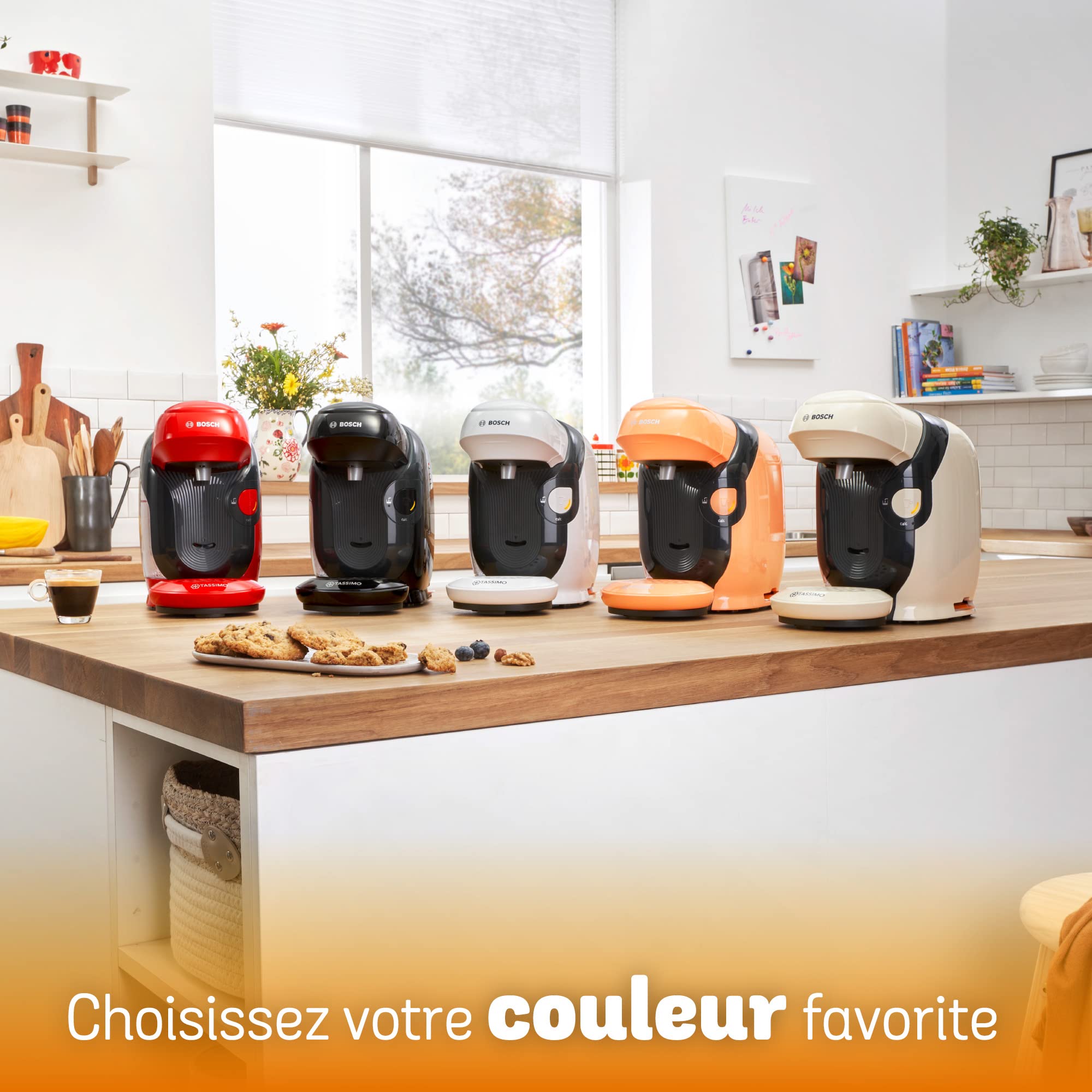 Tassimo Style TAS1103 – Cafetière à Dosettes Ultra-Compacte, Rouge