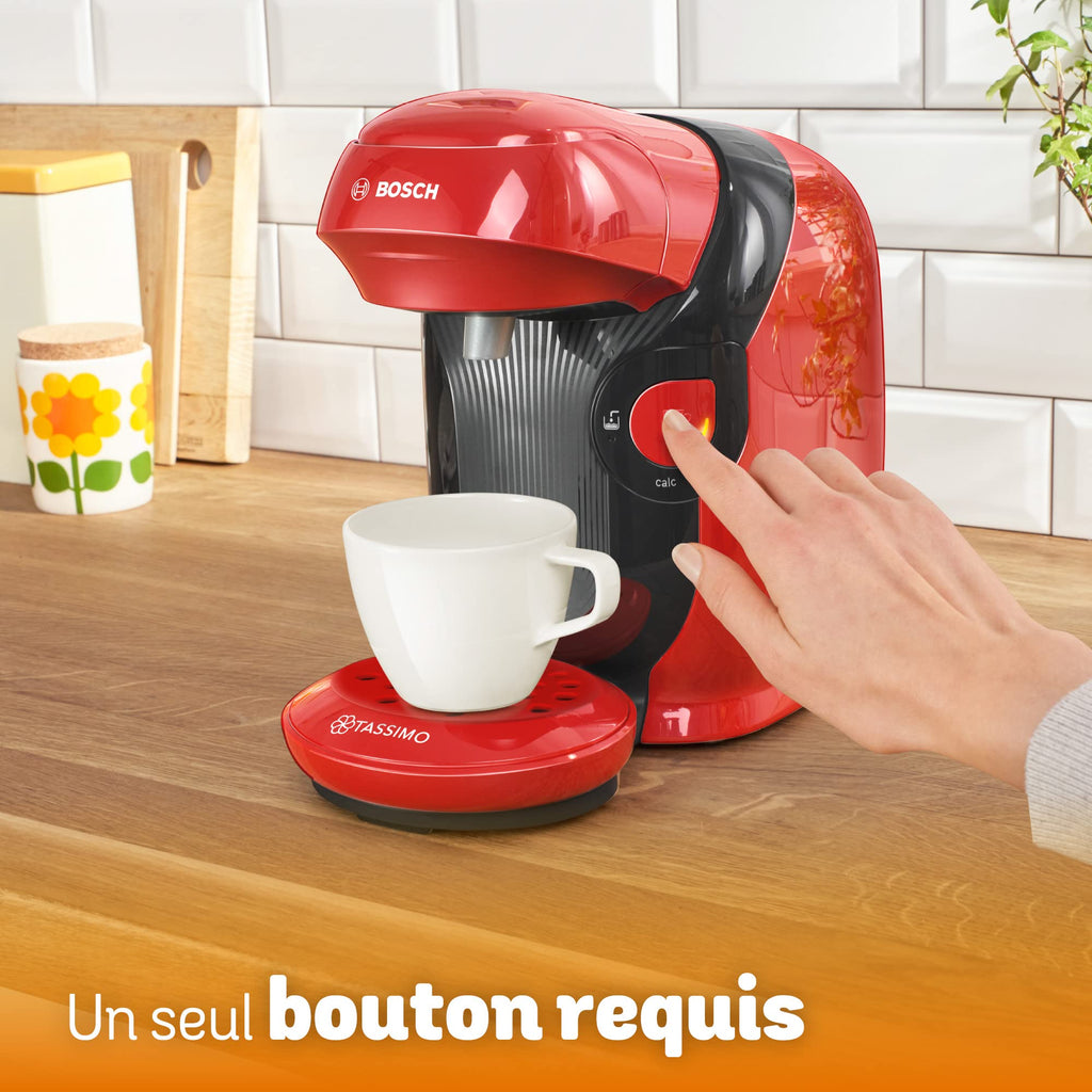 Tassimo Style TAS1103 – Cafetière à Dosettes Ultra-Compacte, Rouge