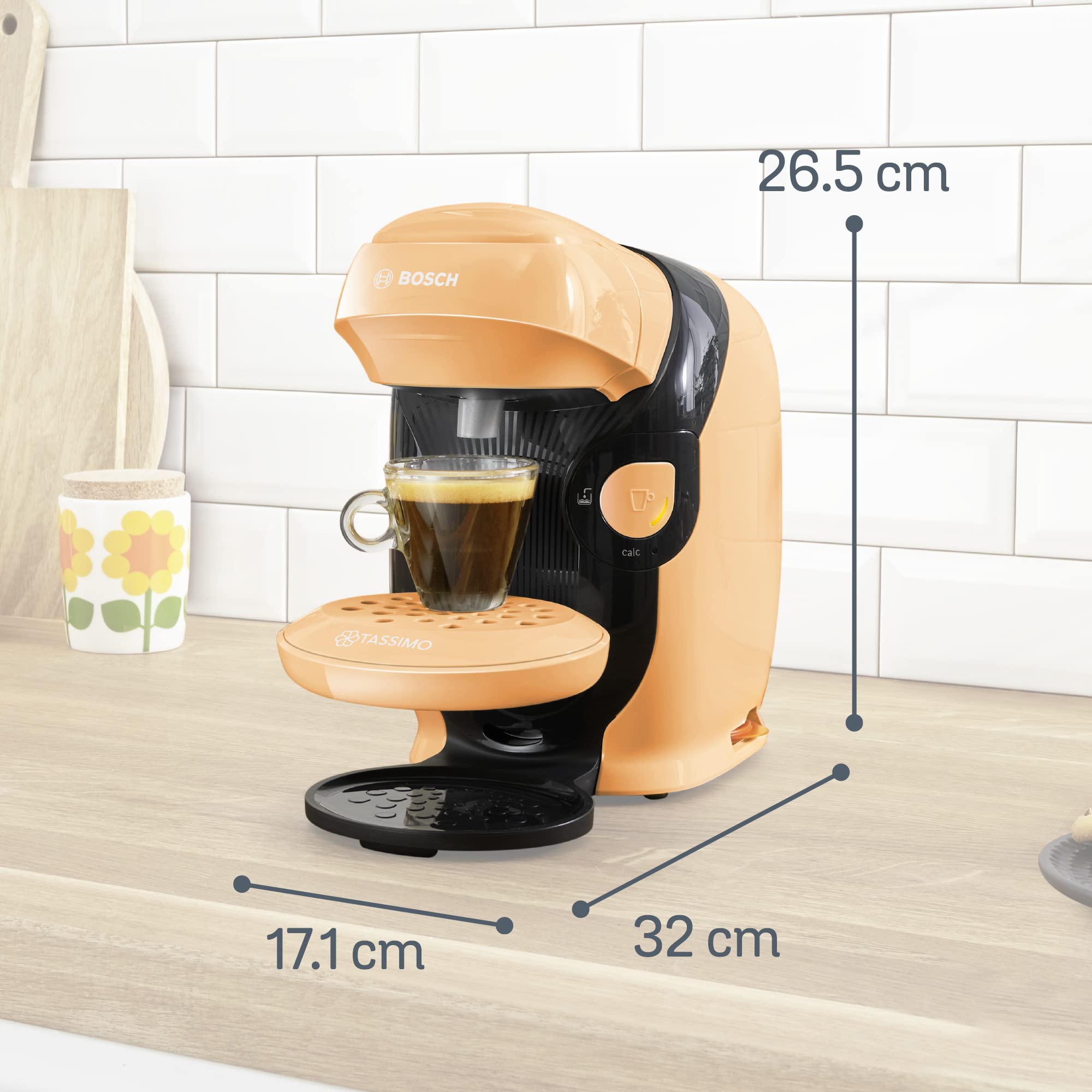 Tassimo Style TAS1106 – Cafetière à Dosettes Ultra-Compacte, Pêche