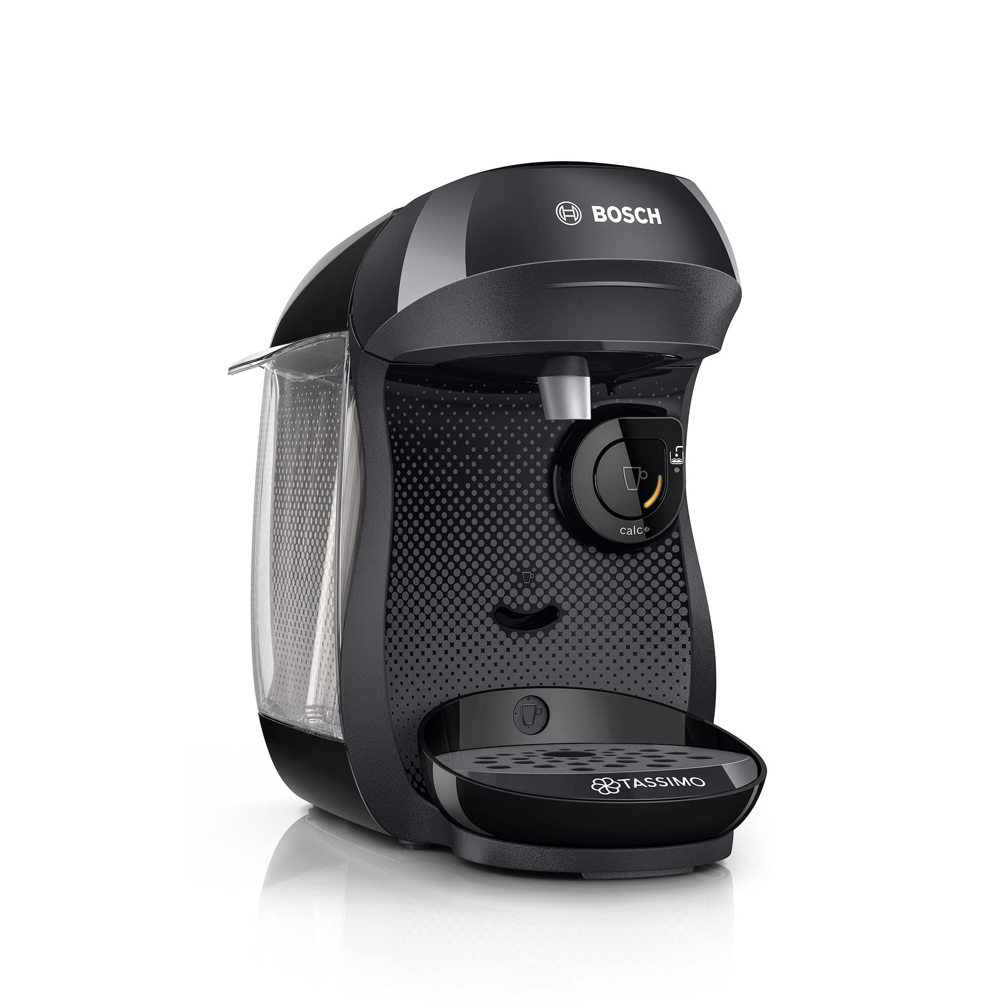 Tassimo Happy TAS1002N – Cafetière à Dosettes Compacte, Noir Intense