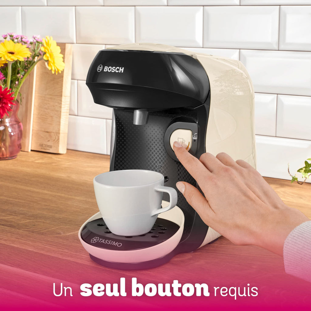 Tassimo Happy TAS1007 – Cafetière à Dosettes 1400 W, Crème