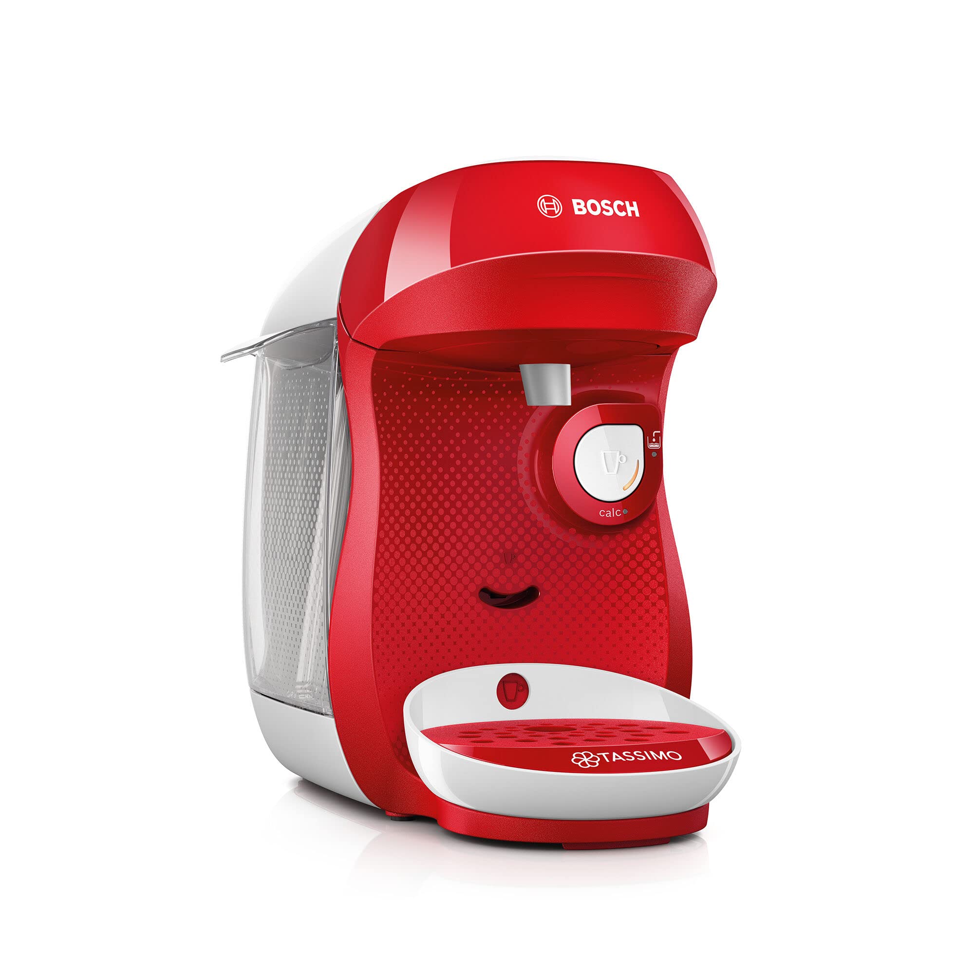 Tassimo Happy TAS1006 – Cafetière à Dosettes Compacte, Rouge & Blanc