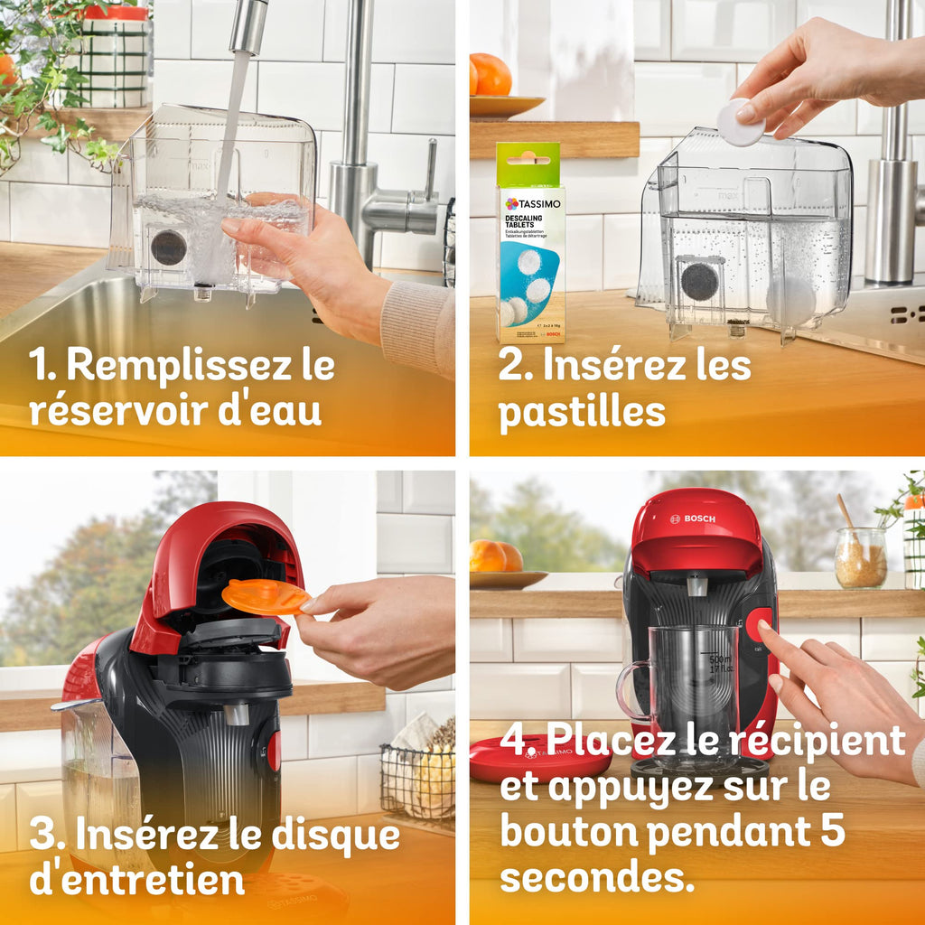 Tassimo Style TAS1103 – Cafetière à Dosettes Ultra-Compacte, Rouge
