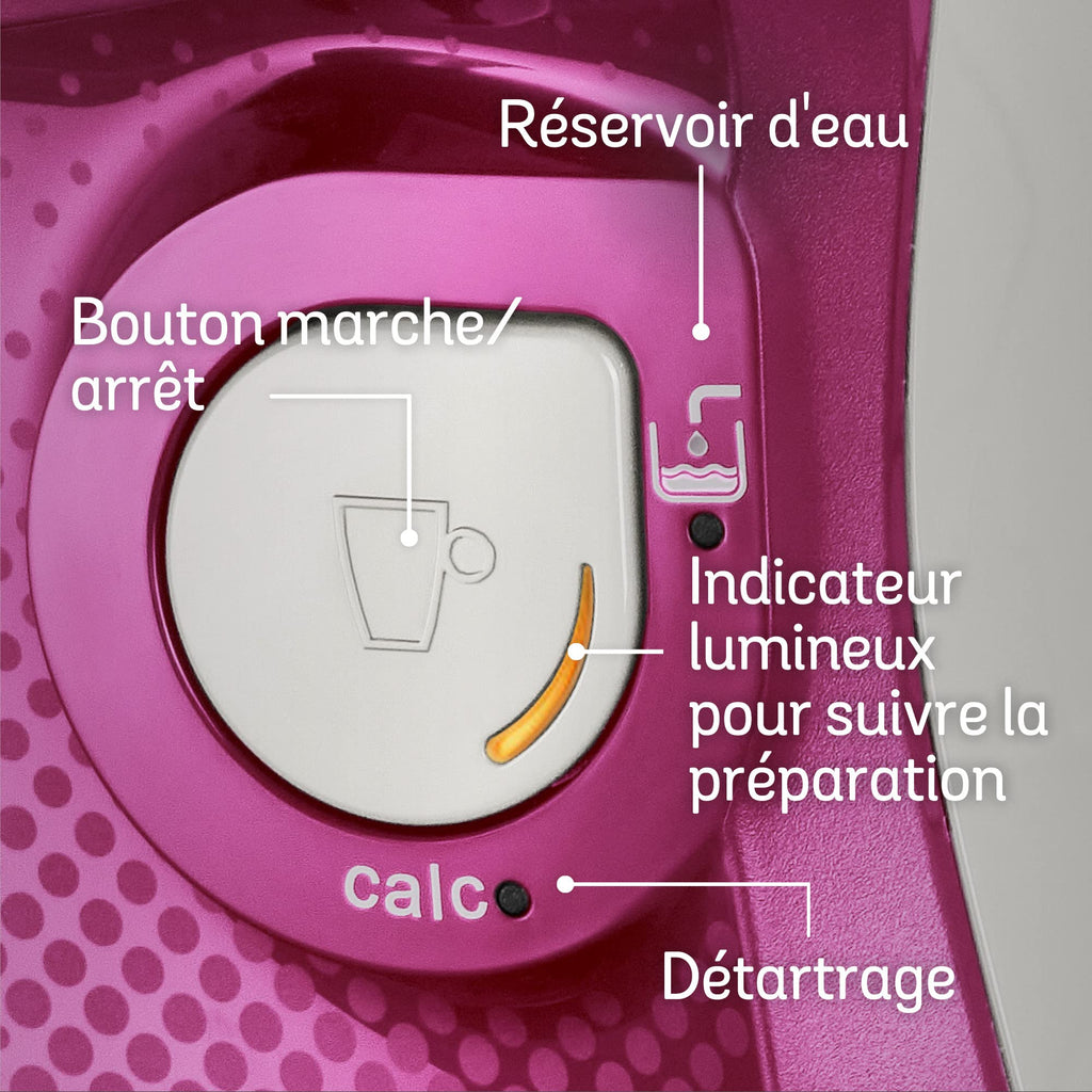 Tassimo Happy TAS1001 – Cafetière à Dosettes Compacte, Violet & Blanc