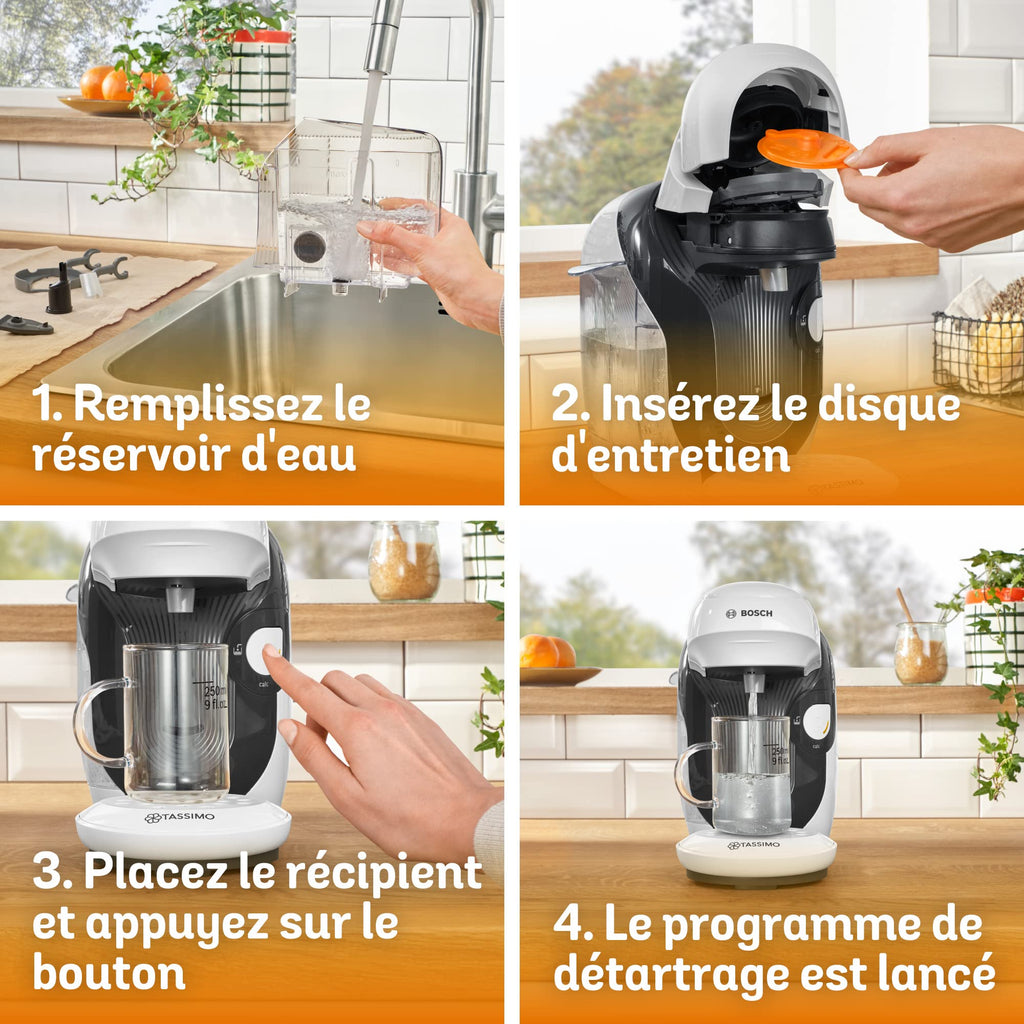 Tassimo Style TAS1104 – Cafetière à Dosettes Ultra-Compacte, Blanc