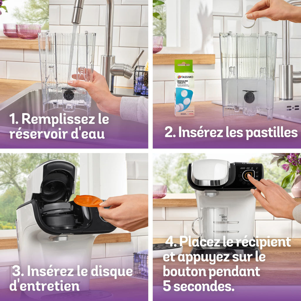 Tassimo My Way TAS6504 – Cafetière à Dosettes Multi-Boissons, Blanc