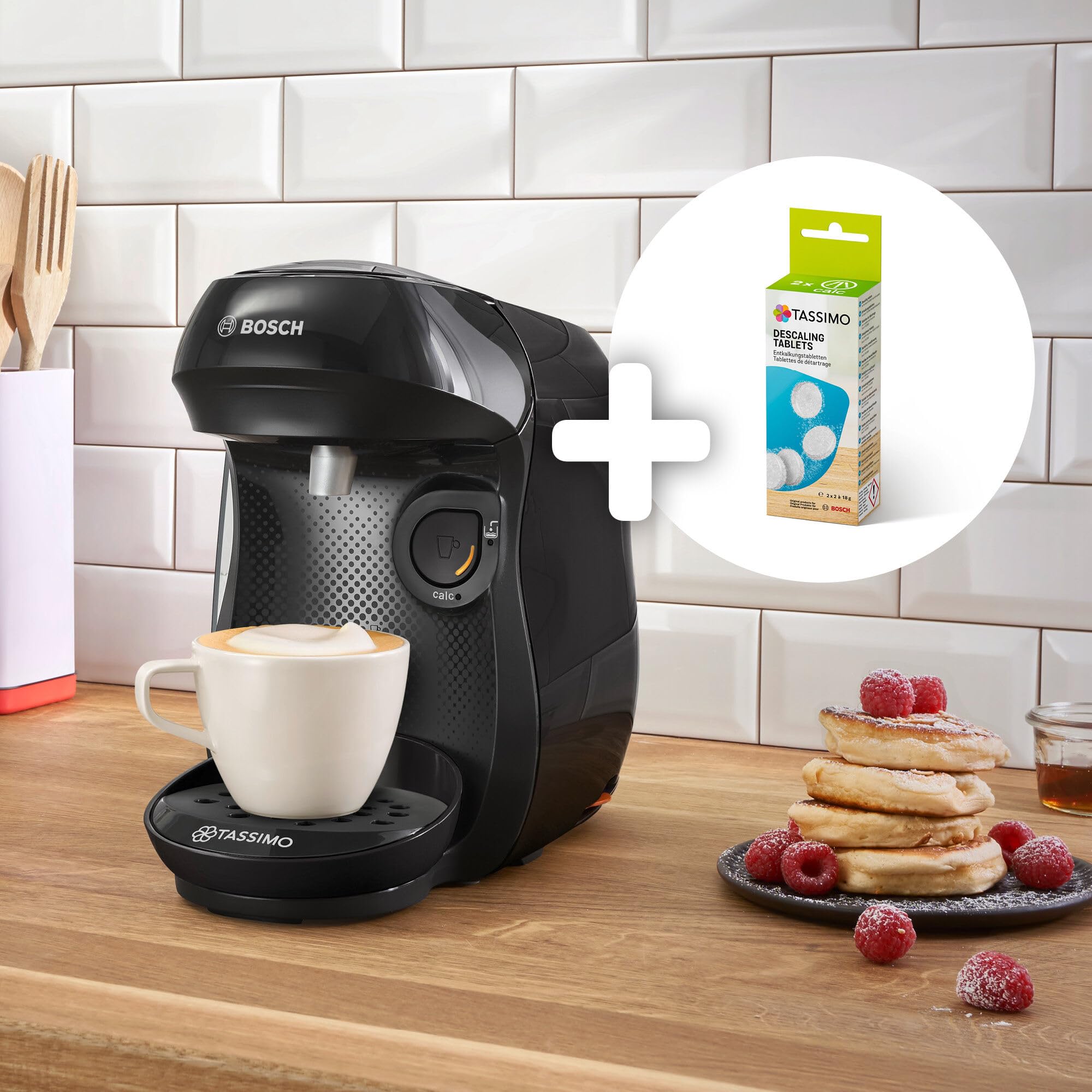 Tassimo Happy Friendly TAS102EA – Cafetière à Dosettes Éco-Responsable, Noir