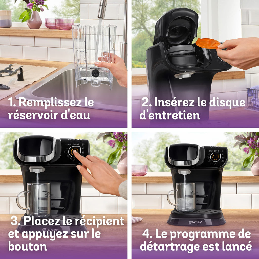 Tassimo My Way TAS6502 – Cafetière à Dosettes Multi-Boissons, Noir