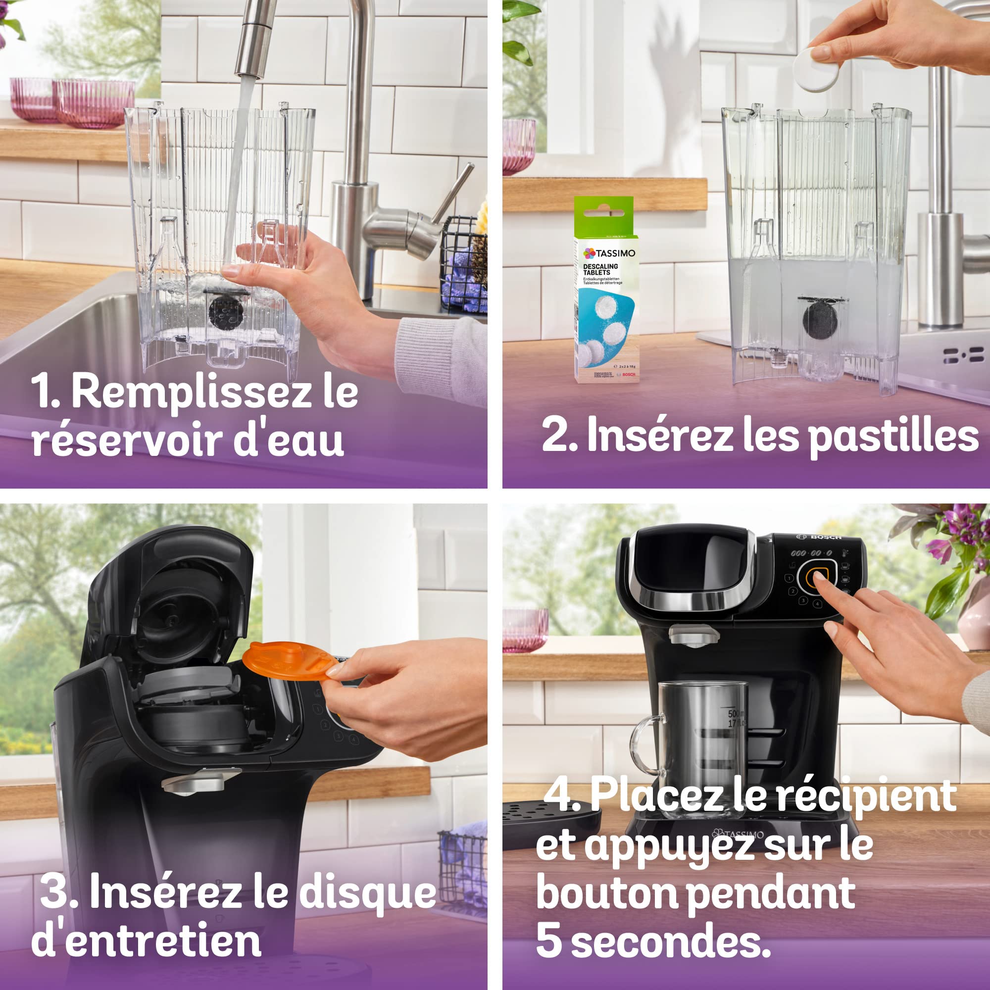 Tassimo My Way TAS6502 – Cafetière à Dosettes Multi-Boissons, Noir