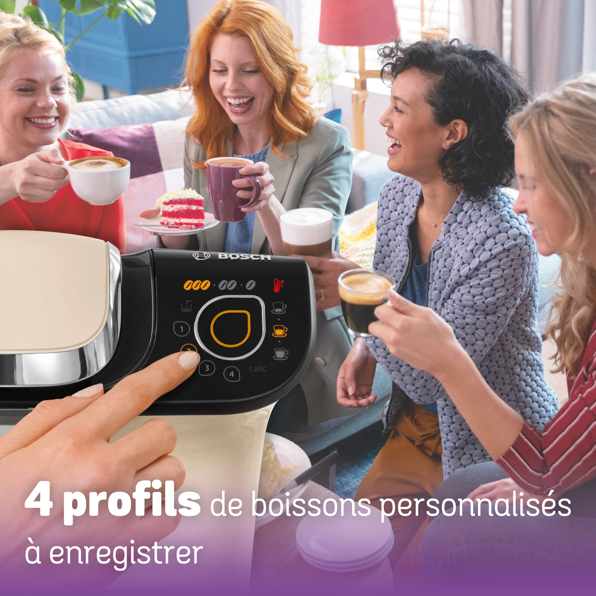Tassimo My Way TAS6504 – Cafetière à Dosettes Multi-Boissons, Blanc