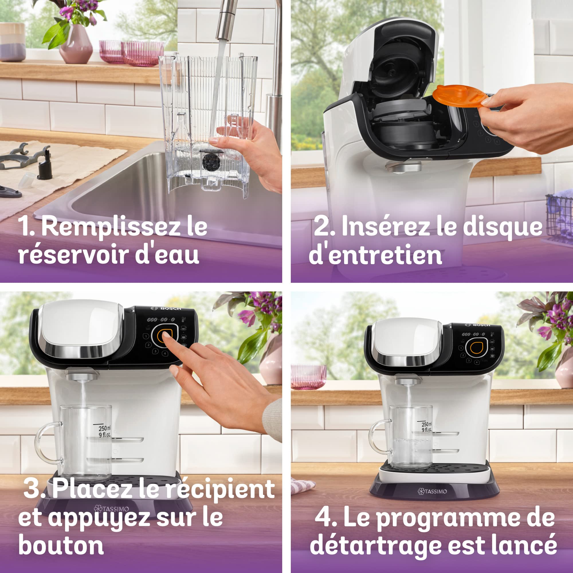 Tassimo My Way TAS6504 – Cafetière à Dosettes Multi-Boissons, Blanc
