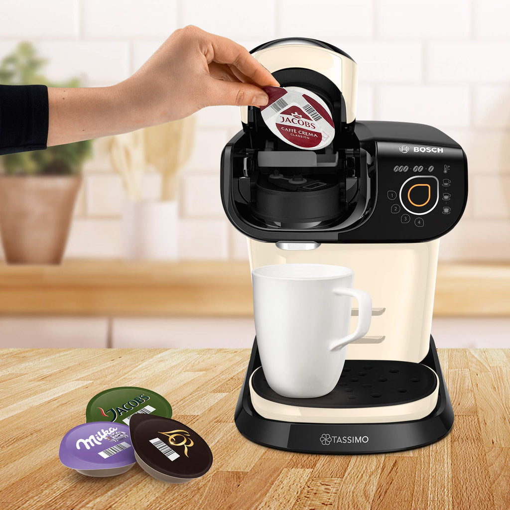 Tassimo My Way 2 TAS6507 – Cafetière à Capsules 70 Boissons, Crème